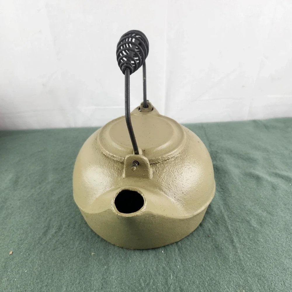 Vintage Wood Stove Steamer 3 Quart Cast Iron Humidifier‎ Kettle Painted Display